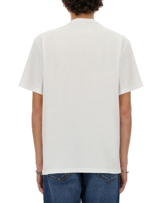 Alexander McQueen Gray Dutch Flower Logo T-Shirt for men