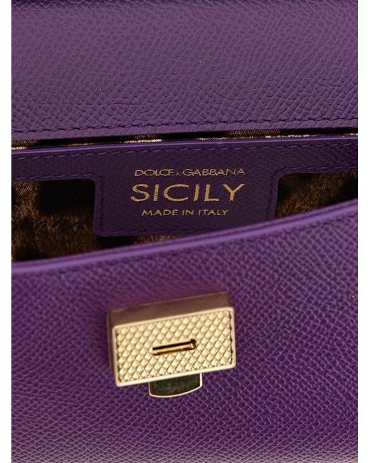 Dolce & Gabbana Purple 'Sicily' Small Handbag