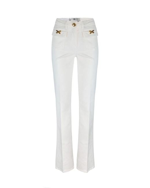 Elisabetta Franchi White Pantaloni