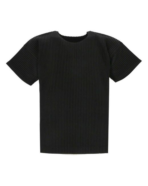 Issey Miyake Black Homme Plisse' Issey Miyake T-Shirt for men
