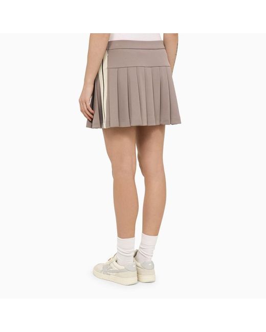 Palm Angels Natural Lilac Pleated Mini Skirt