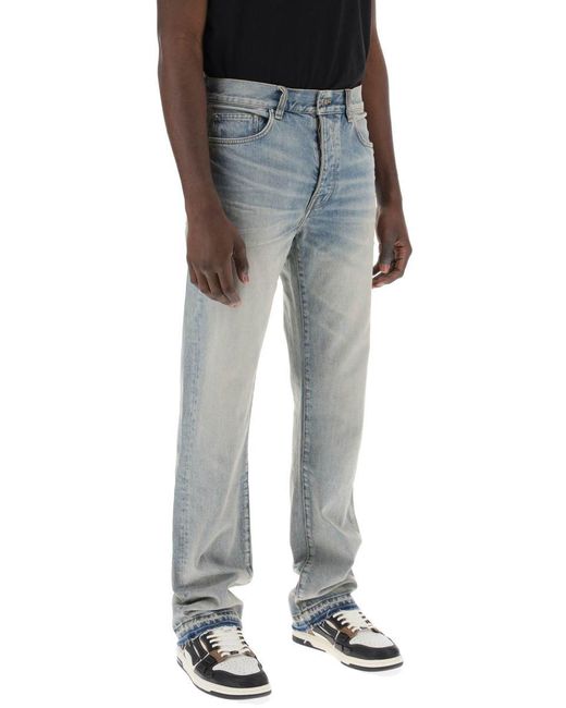 Amiri Blue Straight Cut Loose Jeans for men