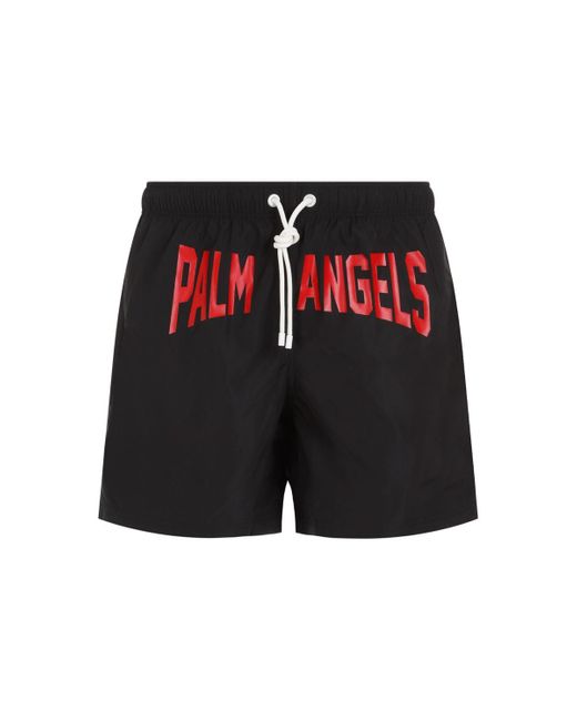 Palm Angels Black Swimshorts Swimwear for men