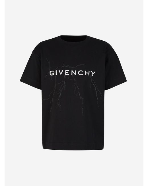 Givenchy Black Reflective Print T-shirt for men