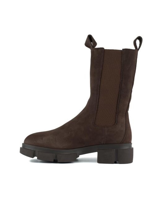 COPENHAGEN Brown Chelsea Boot Nubuck Chocolate
