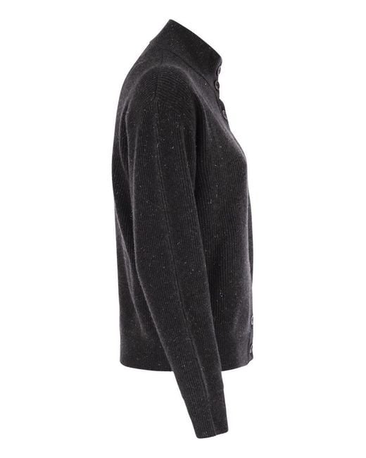 Peserico Black Cardigan With Buttons