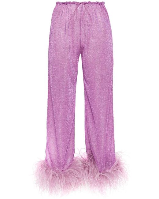 Oseree Pink Lumiere Plumage Long Pants