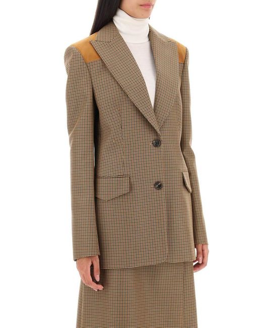 Bally Brown Houndstooth Single-breasted Blazer