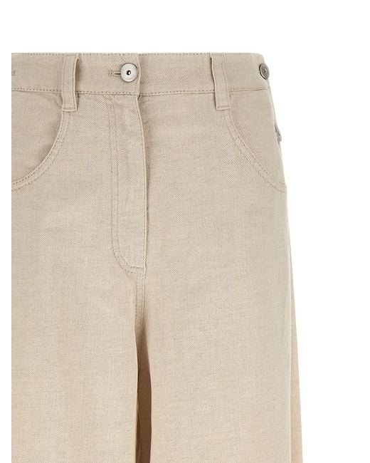 Brunello Cucinelli Natural 'The Maxi Sailor' Jeans