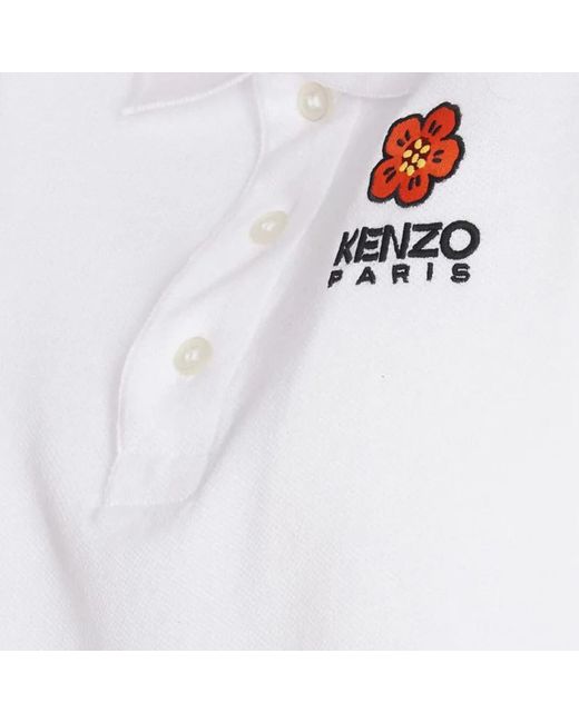 KENZO White Boke Flower Polo for men