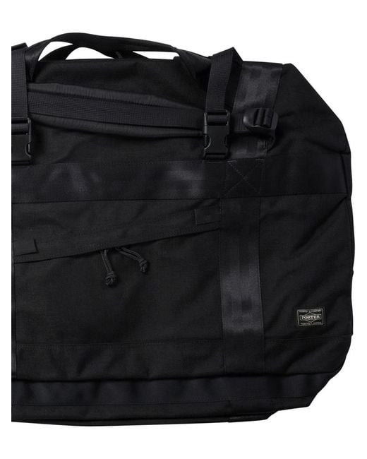 Porter-Yoshida and Co Black "Booth Pack 3Way" Duffle Bag for men