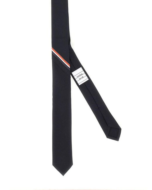 Thom Browne Black Classic Tie for men