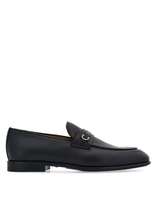 Ferragamo White Moccasin With Gancini Ornament for men