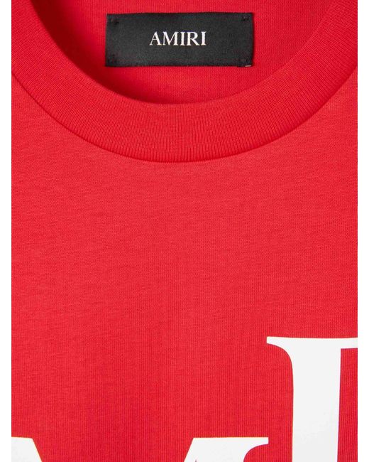 Amiri Red Printed Logo T-shirt for men