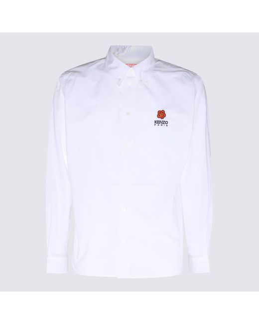 KENZO White Cotton Shirt for men