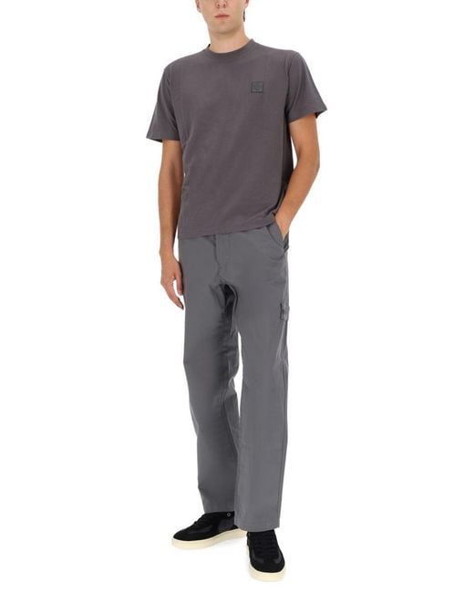 Stone Island Gray T-shirt With Logo for men