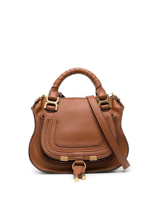 Chloé Brown Chloé Marcie Mini Leather Handbag