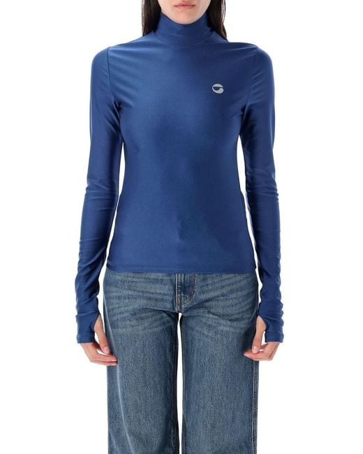 Coperni Blue Second Skin Turtleneck