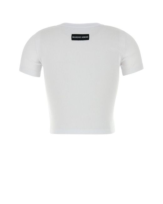 MARINE SERRE White T-Shirt