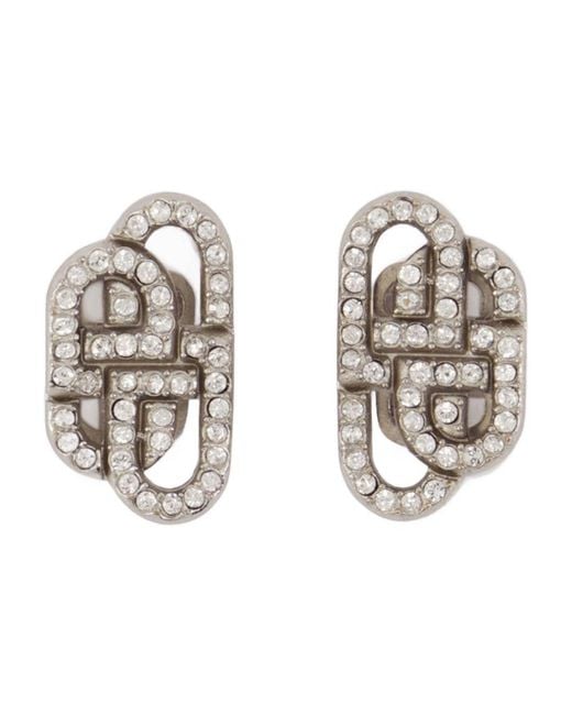 Balenciaga Metallic Bb Stud Xs Earrings