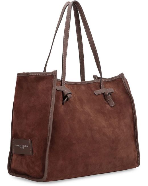 Gianni Chiarini Brown Marcella Suede Tote Bag