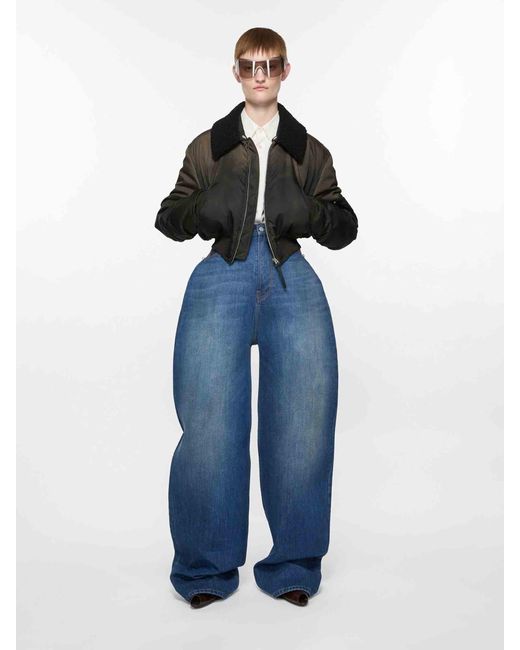 Acne Blue Technical Bomber Jacket