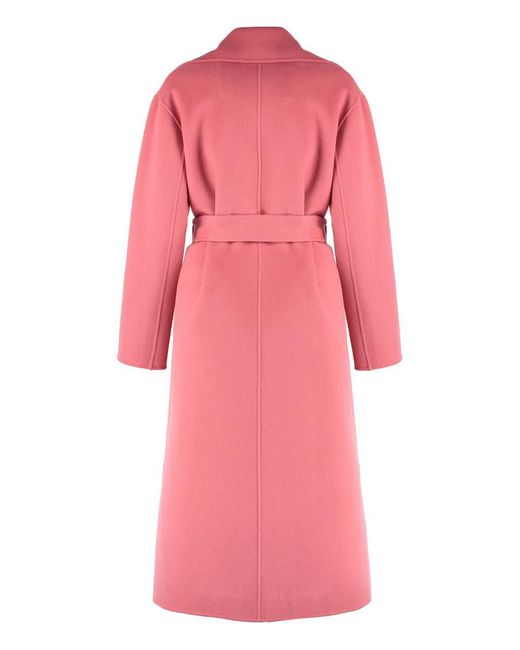 SIMONA CORSELLINI Pink Wool Coat