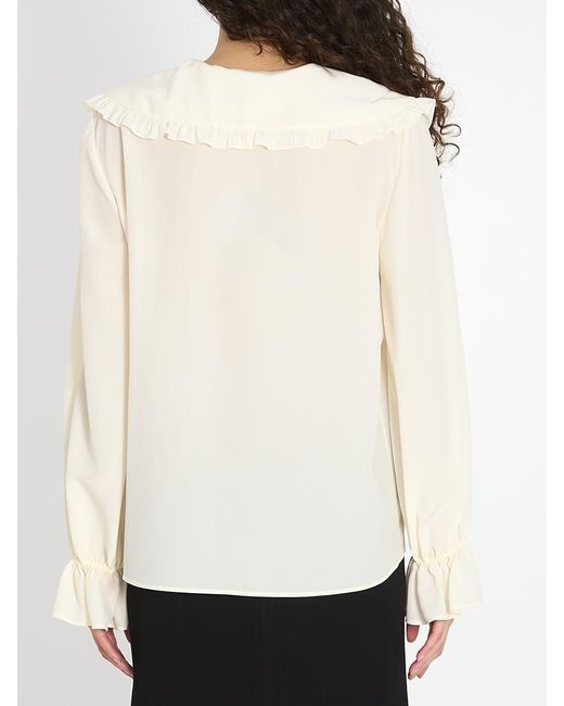 Chloé White Fluid Silk Blouse