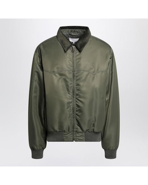 Maison Margiela Green Khaki Zip Jacket for men