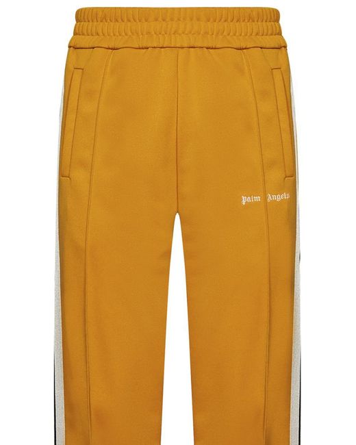 Palm Angels Yellow Classic Logo Track Trousers for men