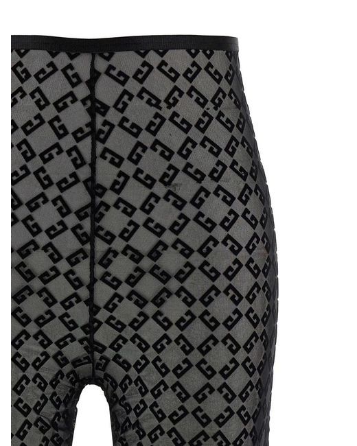 Givenchy Gray Monogram Logo Leggings