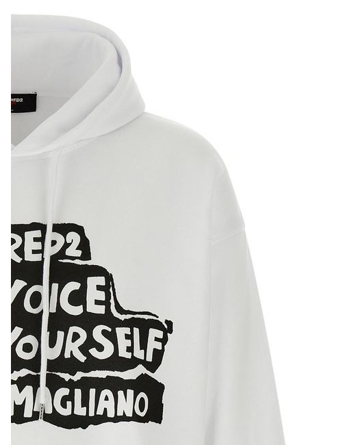 DSquared² White Magliano X Capsule Hoodie for men