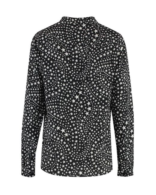 Stella McCartney Black Printed Silk Shirt