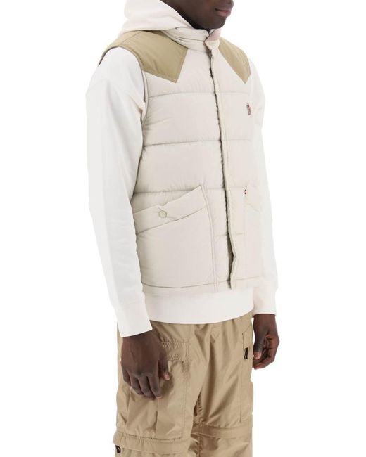 3 MONCLER GRENOBLE White Veny Padded Feather Vest For for men