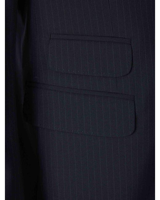 DSquared² Blue Vertical Striped Suit for men