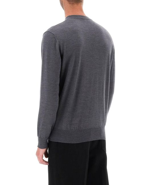 DSquared² Gray D2 Leaf Wool Sweater for men