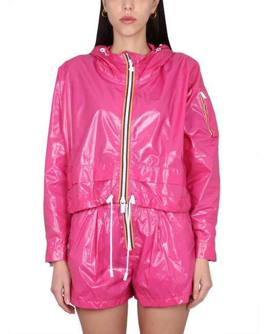K-Way Pink Cropel Light Class Jacket