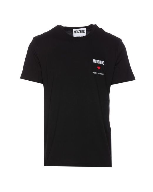 Moschino Black T-shirts And Polos for men