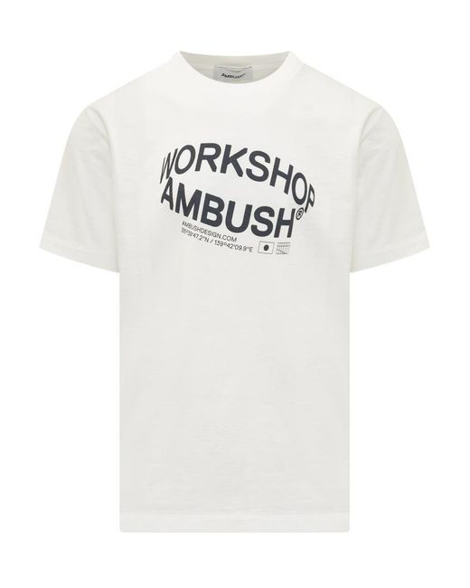 Ambush White Revolve Logo T-shirt for men