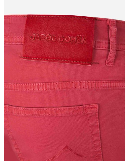 Jacob Cohen Red Lou Cotton Bermuda Shorts for men