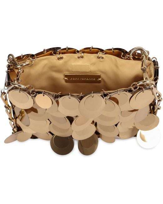 Rabanne White Sparkles Discs Nano Bag