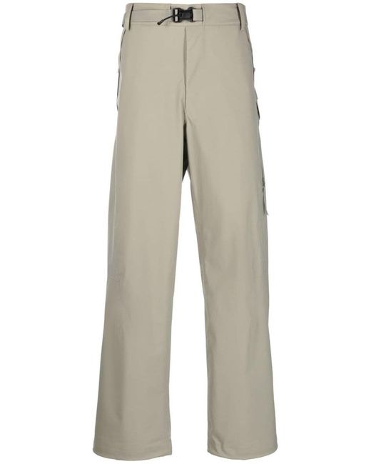 C P Company Natural Logo-patch Belted Wide-leg Trousers for men