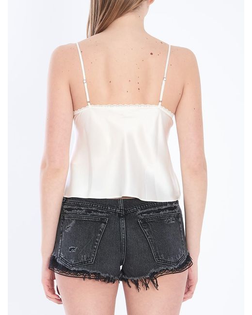 Alexander Wang White Silk Charmeuse Camisole