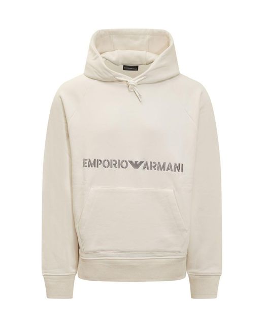 Emporio Armani White Sweatshirt With Logo for men
