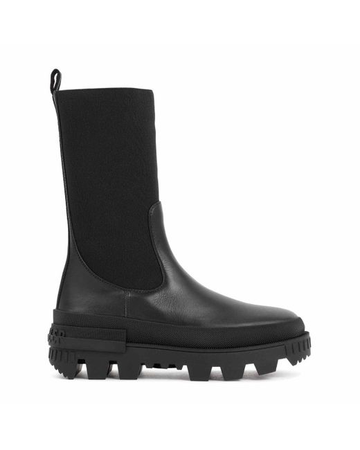 Moncler Neue Chelsea High Ankle Boots Shoes in Black | Lyst
