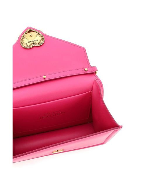 Dolce & Gabbana Pink Leather Small 'devotion' Bag