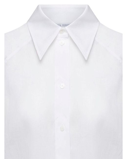 Alberta Ferretti White Maxi Shirt
