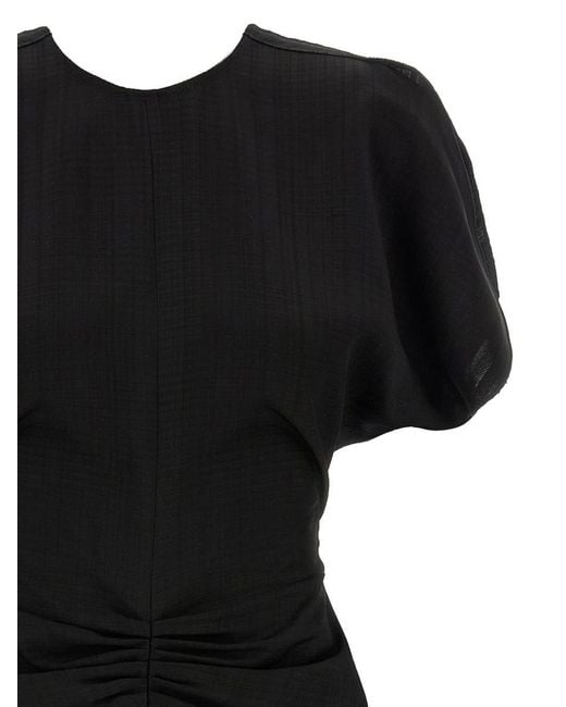 Victoria Beckham Black 'Gathered Waist Mini' Dress