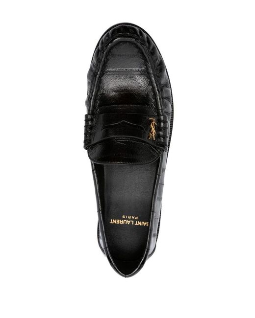 Saint Laurent White Le Loafer Leather Loafers