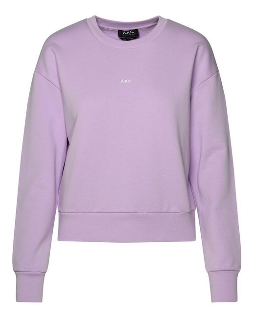 A.P.C. Purple Lilac Cotton Sweatshirt